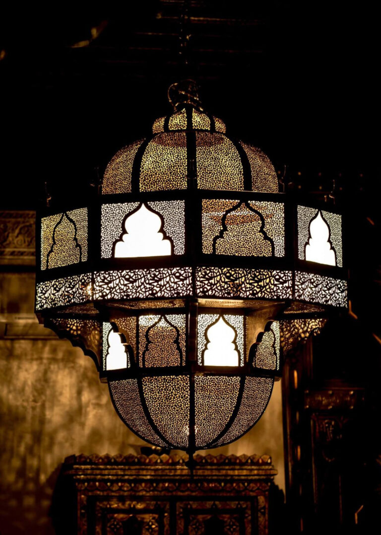 Oriental pendant light black